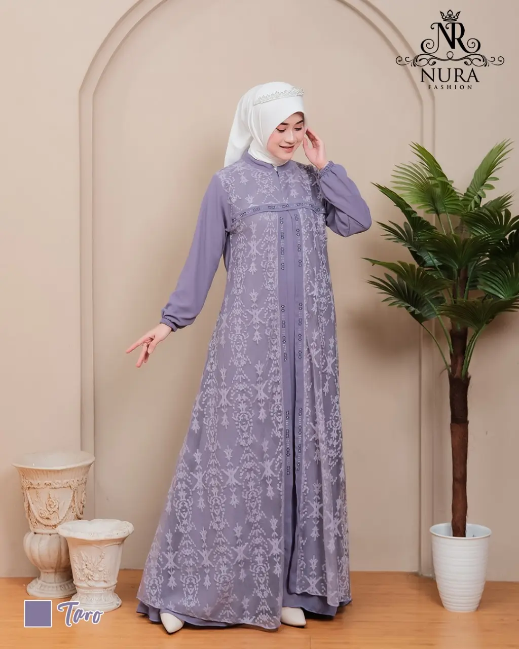 Gamis Shamara Brokat Tile Ceruty + Swarovksy Terbaru 2025 Dress Kondangan, Busui |Mewah & Elegan