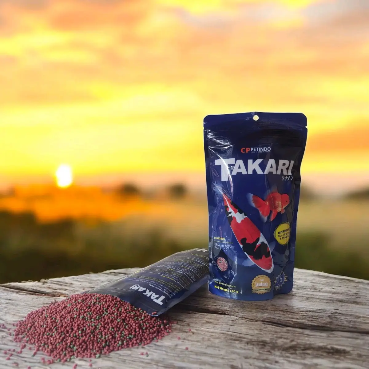 Makanan ikan Koi kecil , Lohan , ikan panda Takari 100 gr 1mm