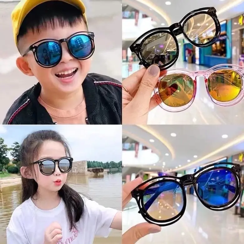 Kacamata Anak Fashion Anak Kaca Mata Hitam High Quality Kids Sunglasses Kaca Mata Murah Import