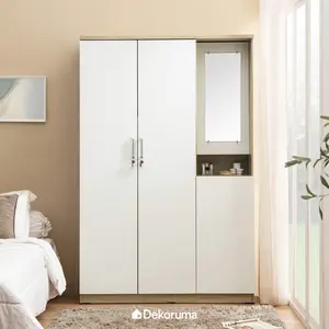 Cubic LUNA LPM 301 - Dekoruma Lemari Pakaian Oak White / Wardrobe