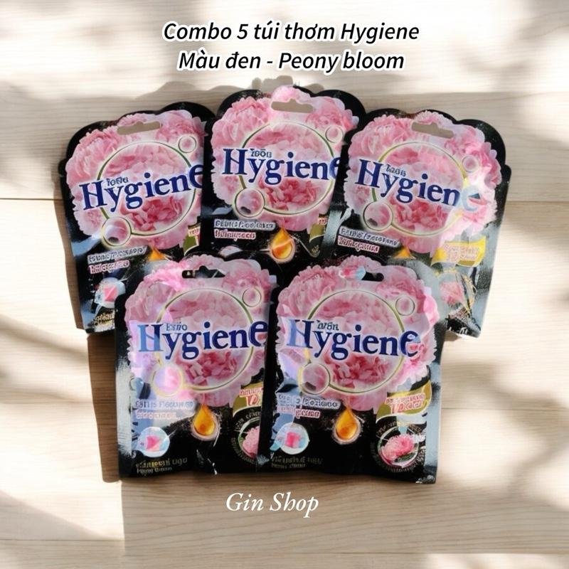 Combo 5 Túi Thơm Hygiene Thái Lan Màu Đen - Túi Treo Làm Thơm Phòng Tủ Quần Áo Khử Mùi Hôi Xe oto Dầu Thơm Phòng