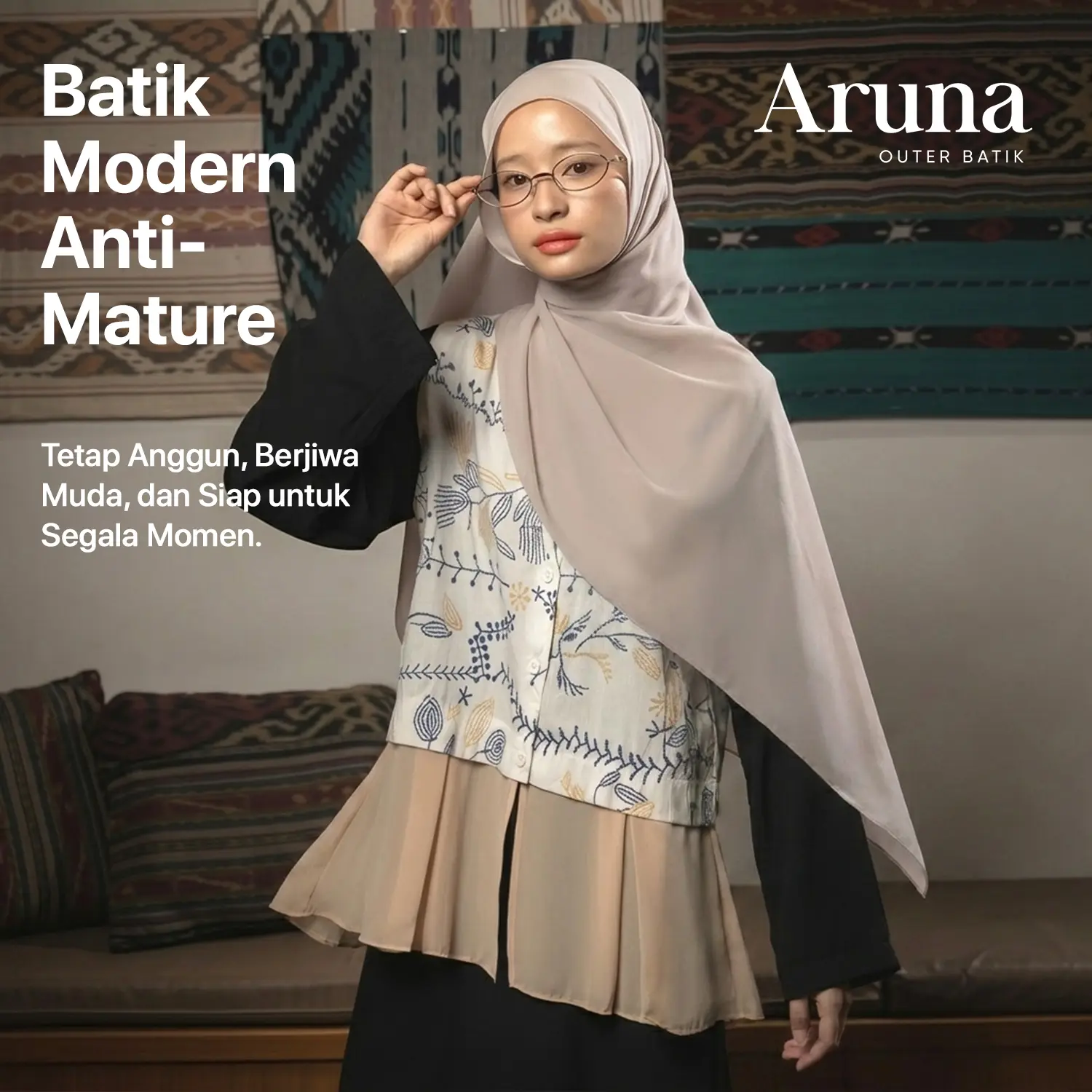 JILBRAVE Aruna Outer Wanita Muslimah Sleeveless Elegan Breathable
