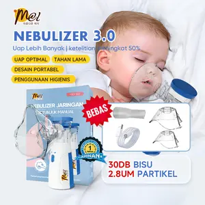 Nebulizer Portable Mesh Alat Uap Bantu Pernafasan Asma Inhalasi/ Terapi Pernafasan Nebulizer Asma / Nebulizer Dual Power Supply untuk Terapi Pernapasan