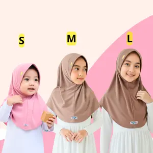 JIlbab Anak AKRILIK 0-10 Tahun S M L Hamidah Jersey Anak / Kerudung Anak Instan Perempuan Premium Terlaris