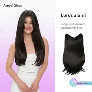 Hair Clip Lurus Alami Rambut Sambungan – Rambut Palsu Wanita Original 20–24 Inch (50–60cm) | Hairclip Halus Natural