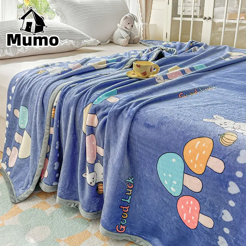 Mumo Selimut Dewasa Bulu Halus Flanel Polyester 200x230cm Selimut Dewasa Keren Super Halus