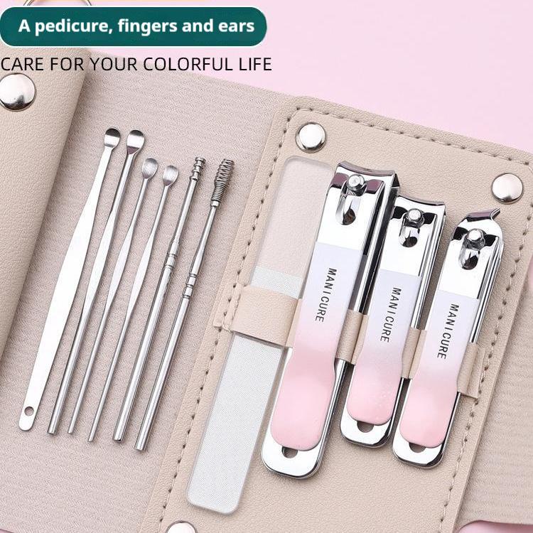 Portable nail clipper, nail file, nail clipper+ear scoop set, 10 piece set, ear scoop 0