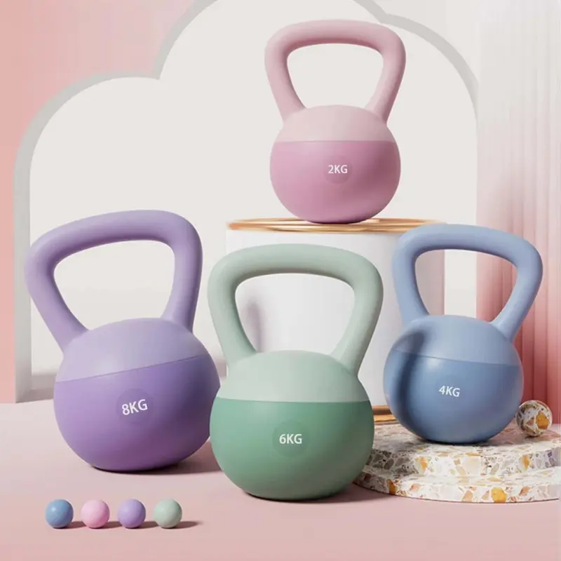 {MR-LINQM}Peralatan Kebugaran Canggih, Kettlebell Latihan Kekuatan, Kettlebell Lembut Wanita Pria Angkat Berat SportsGrip Otot 1