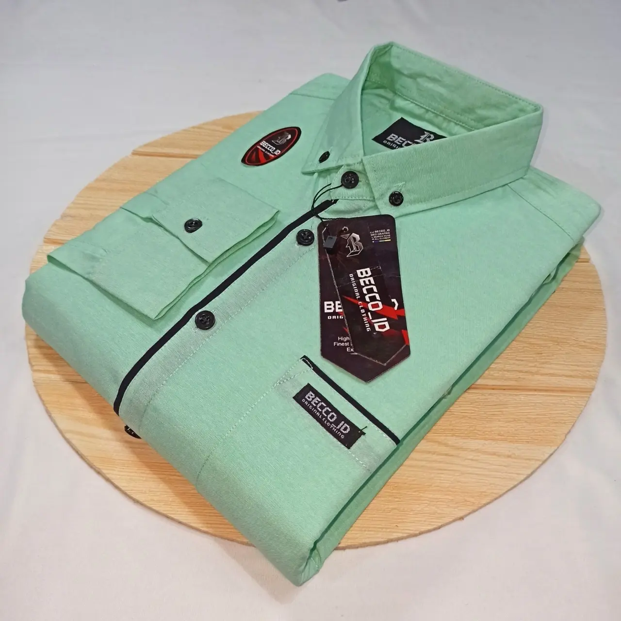 Kemeja polos lengan panjang pria - kemeja becco id polos motif list lengan panjang pria - kemeja kantor polos lengan panjang pria - kemeja casual distro import original Katun Cowok