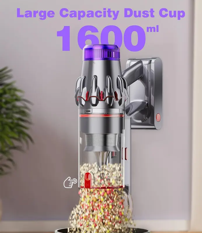 Cordless Vacuum Cleaner, High-Power Lightweight Stick Vacuum for Home and Car Cleaning (Red) 5