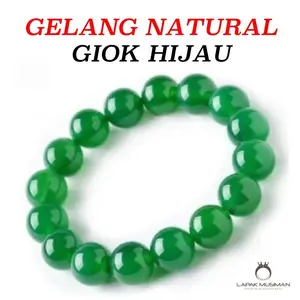TERBARU GELANG GIOK HIJAU GELANG GIOK BUTIR TERLARIS 10MM/12MM