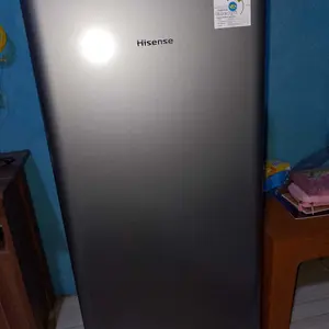 HISENSE-RR195D4IGN-Kulkas 157L -Kapasitas 1 Pintu -Desain Unik Dan Bergaya-Ruang Pendinginan-Tombol Pencairan Es- Separate Chiller -Lampu LED-Big Door Balcony-Anti Bacteria Dool Seal-Fruit&Vegetable Box