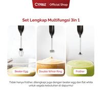 Gambar Cypruz 3in1 Milk Frother Elektrik Pengocok Susu USB Type-C Foam Latte Cappuccino dari Cypruz Kitchenware Kota Administrasi Jakarta Utara 3 Tokopedia
