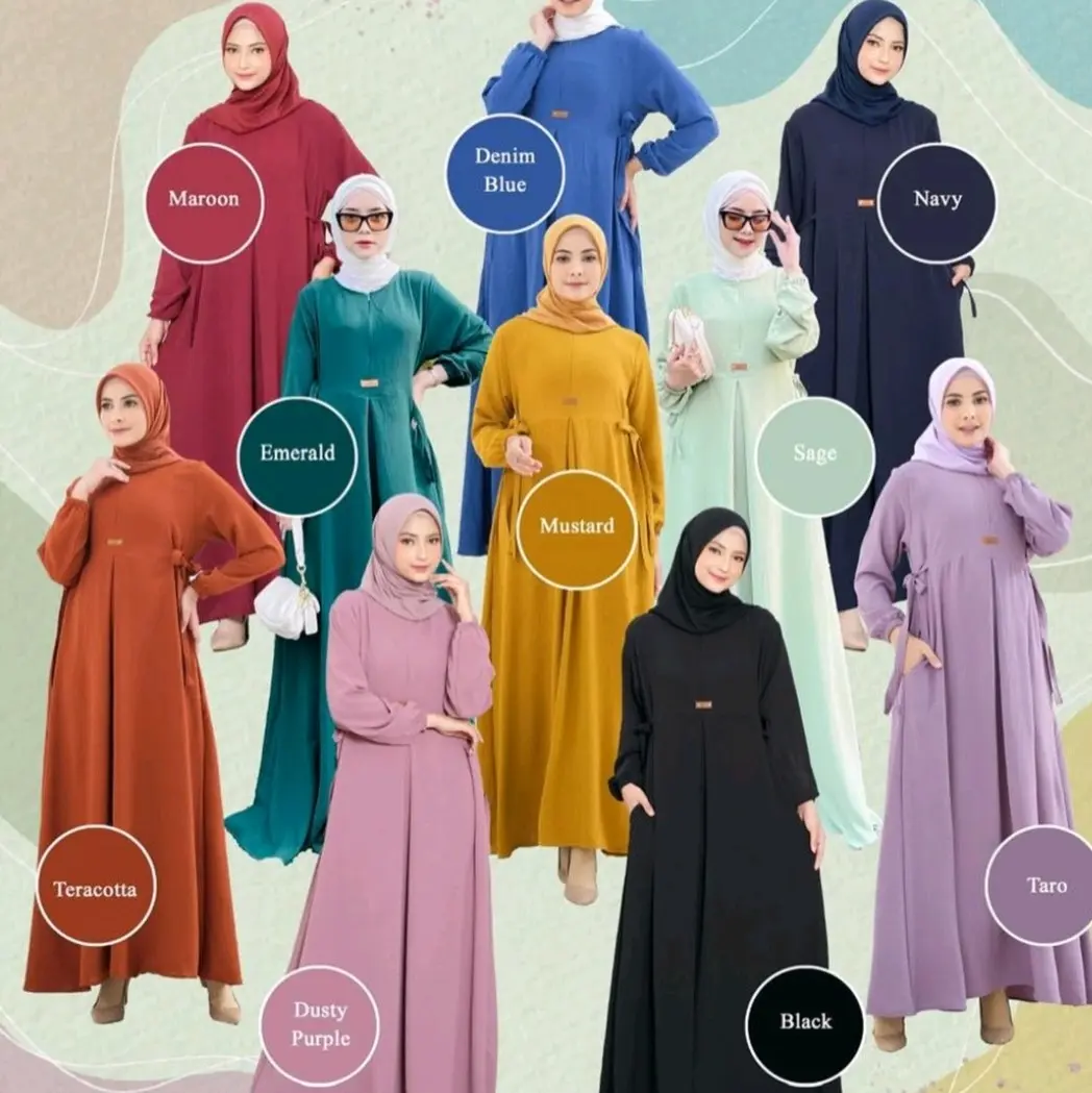 GAMIS WANITA DEWASA MODEL TALI SAMPING CRINKLE MODEL TERBARU Dress
