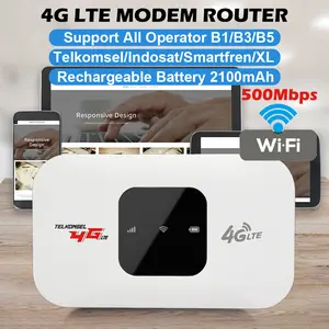 500Mbps 4G modem LTE SIM Card Mobile WiFi Router Built in battery support All Operator 10 devices