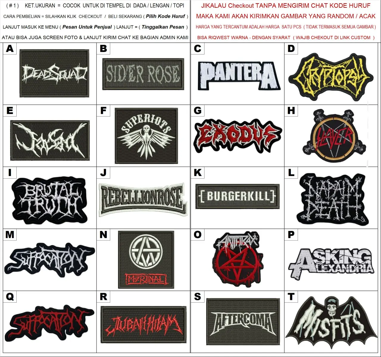 PATCH BORDIR BAND/MUSIK KUALITAS TINGGI TESTIMONI EMBROIDERY - 3D BORDIR