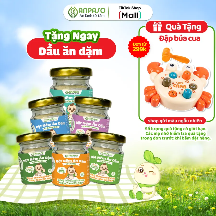Bột Nêm Vị Rau Củ, Nấm Hương, Măng Tây, Rong Biển, Cà Rốt, Cải Bó Xôi - Gia Vị Hạt nêm Tự Nhiên
