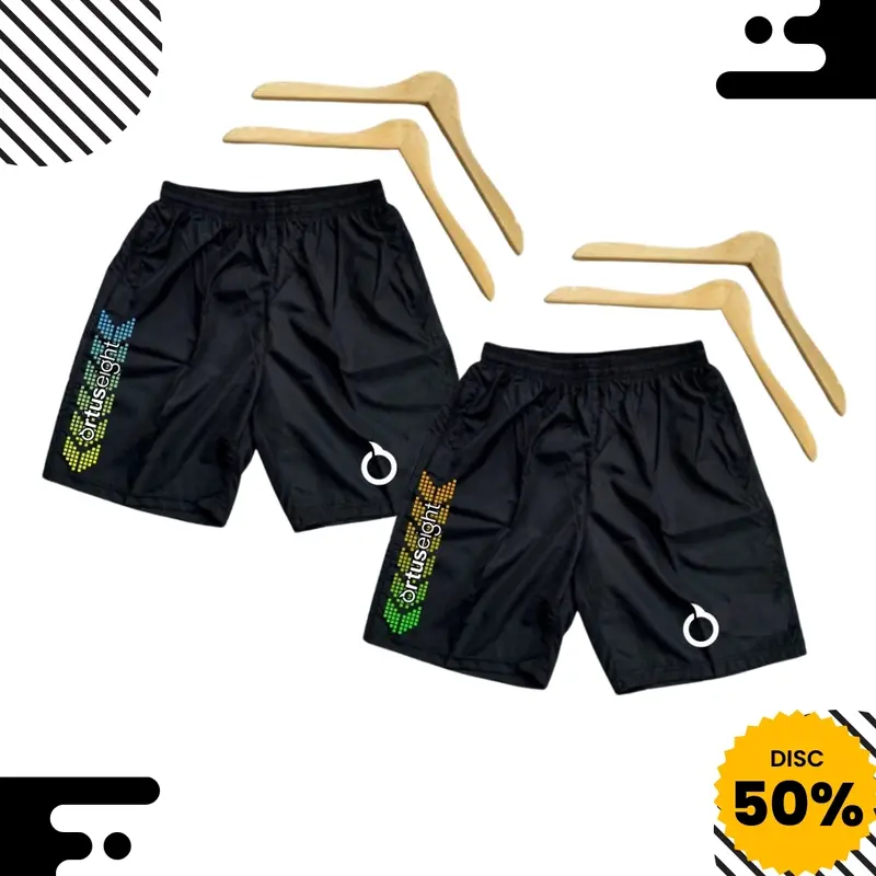 Paket Hemat 20 Ribu Dapat 2 Celana Olahraga Motif Sablon DTF Premium Cocok Buat Couple Pria Wanita Jogging Volly Basket Futsal Sport bola Pendek 7