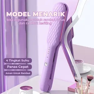 Catok Lurus Iron Catokan Rambut Pelurus Hair Styler 2 in 1 Hair Straightener Styling Catok Rambut Lurus Keriting Sisir