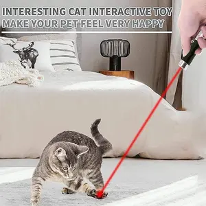 Red Laser Pointer Mainan Anak Kucing 2in1 Gantungan Kunci Senter Lampu