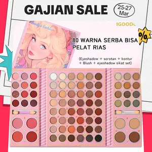 IGOODCO  （IG3170）kariton beautiful girl pattern Pearl matte powder high shine red eye shadow screen