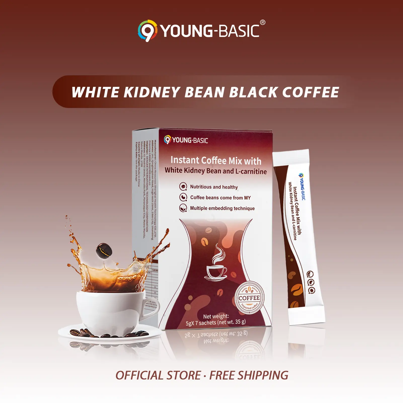 9Young-Basic White Kidney Bean, L-carnitine Black Coffee Drink (5g*7 packets bawat box) Walang Asukal, PH Ready Stock+Mabilis na Pagpapadala - TikTok Shop Philippines 9Young-Basic White Kidney Bean, L-carnitine Black Coffee Drink (5g*7 packets bawat box) Walang Asukal, PH Ready Stock+Mabilis na Pagpapadala - TikTok Shop Philippines