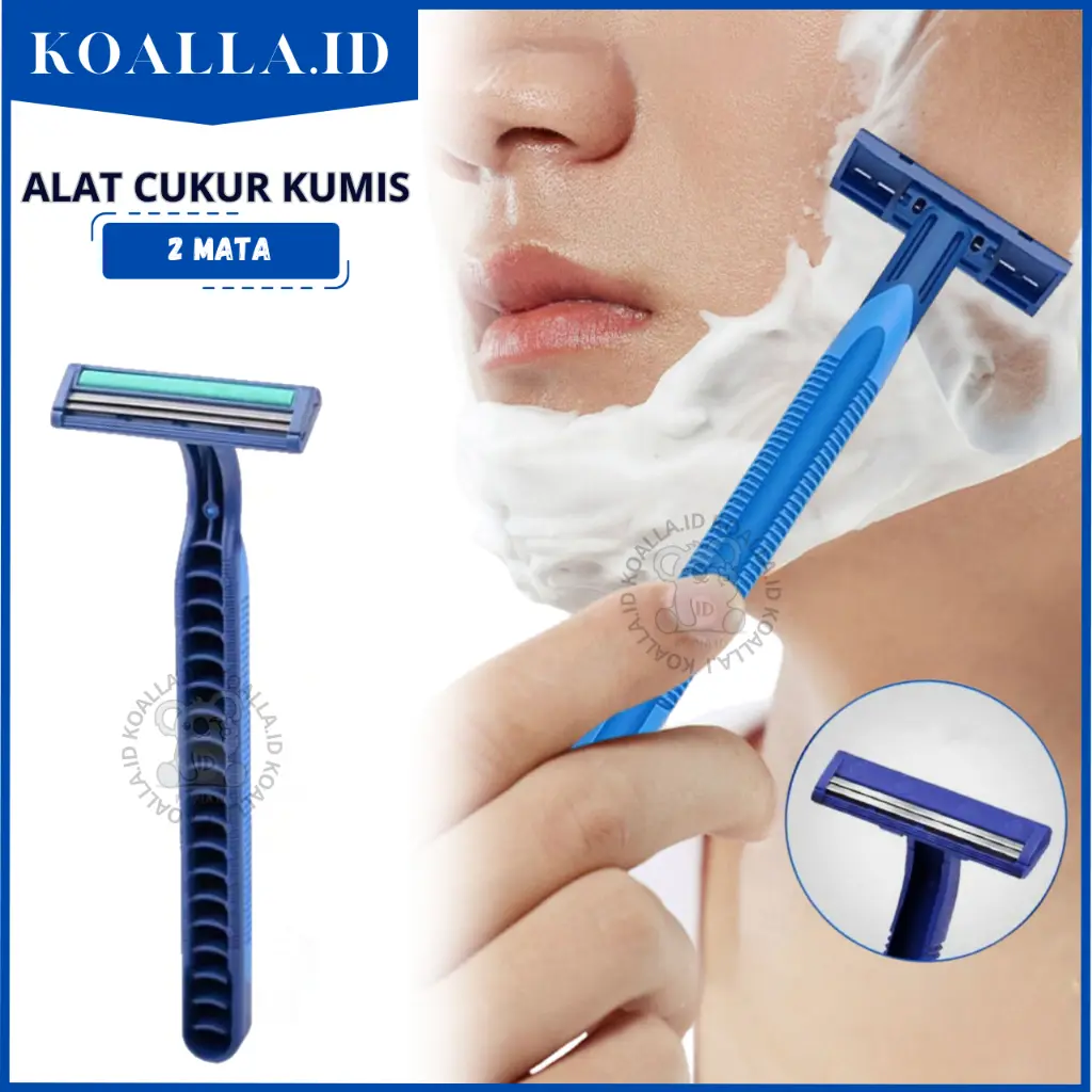 Alat Cukur Kumis 2 Mata Pisau/ Alat Cukur Jenggot Kumis Ketiak / Pencukur Bulu 2 Mata Pisau