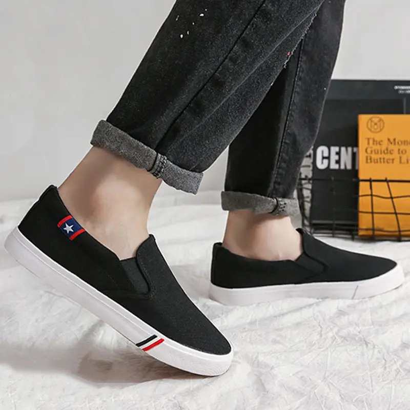 Keeping Sepatu Slip On Pria Original Sepatu Hitam Cowok Sneakers Slop Wakai Spatu Kasual KSC406 3