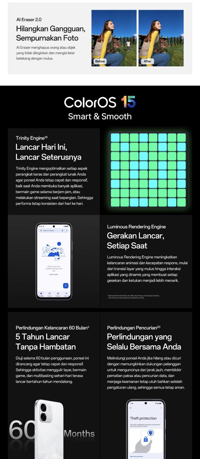 [BAIM APPROVED] OPPO A6t Pro 8GB/128GB Online Exclusive Smartphone [Snapdragon 685, 70000mAh Large Battery 45W SUPERVOOC, IP69 Water & Dust Resistance]