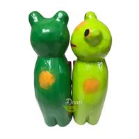 Gambar sepasang Patung kayu kodok hati T17 03-3275 dari Daun The Gift Shop Kab. Badung 2 Tokopedia