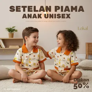 EXCLUSIVE PIAMA ANAK MOTIF KARTUN LUCU NYAMAN  ( LANGSUNG KIRIM ) 1 - 8 TAHUN