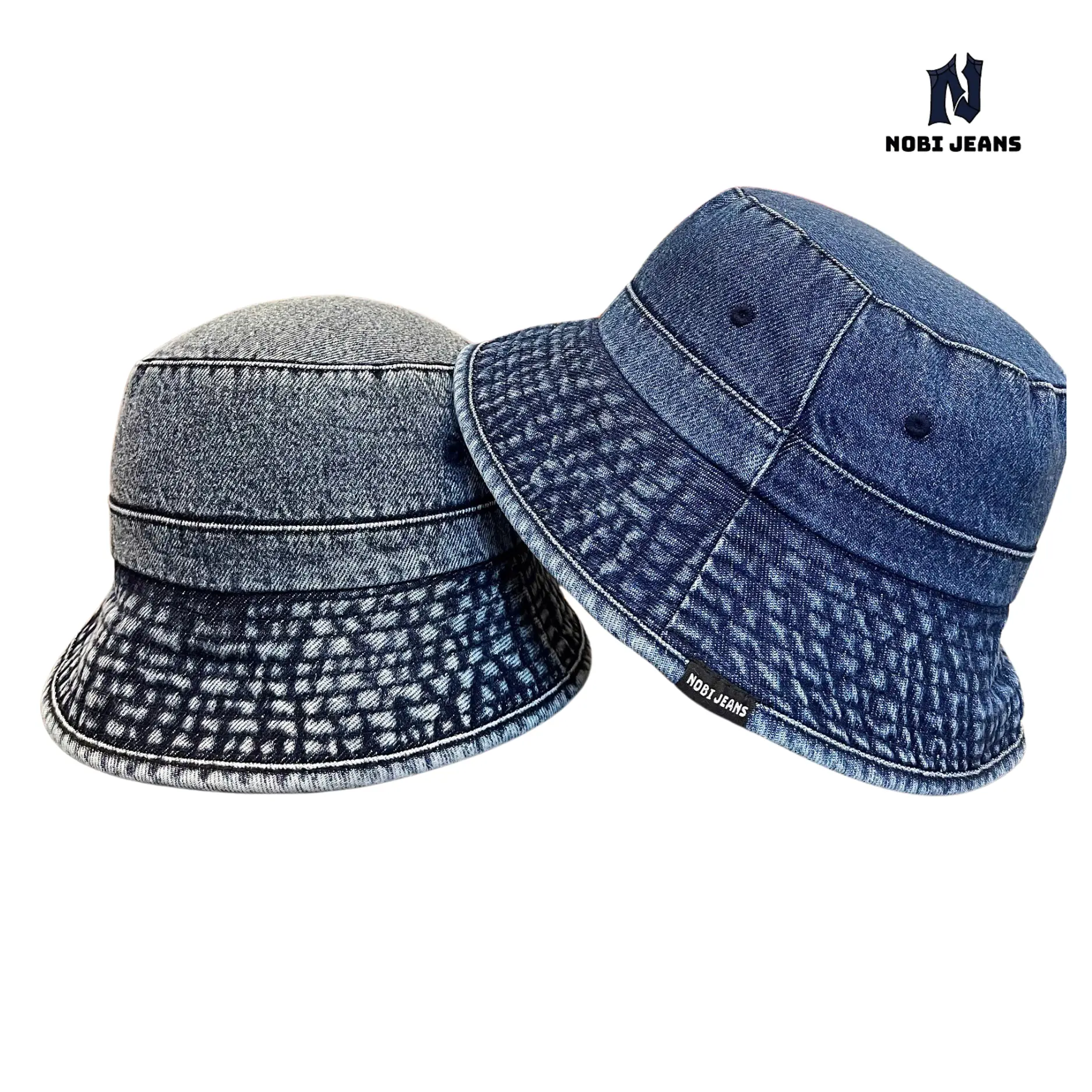 Mũ Bucket Jean - Nobi Jeans - mũ jean nón jean che nắng thời trang