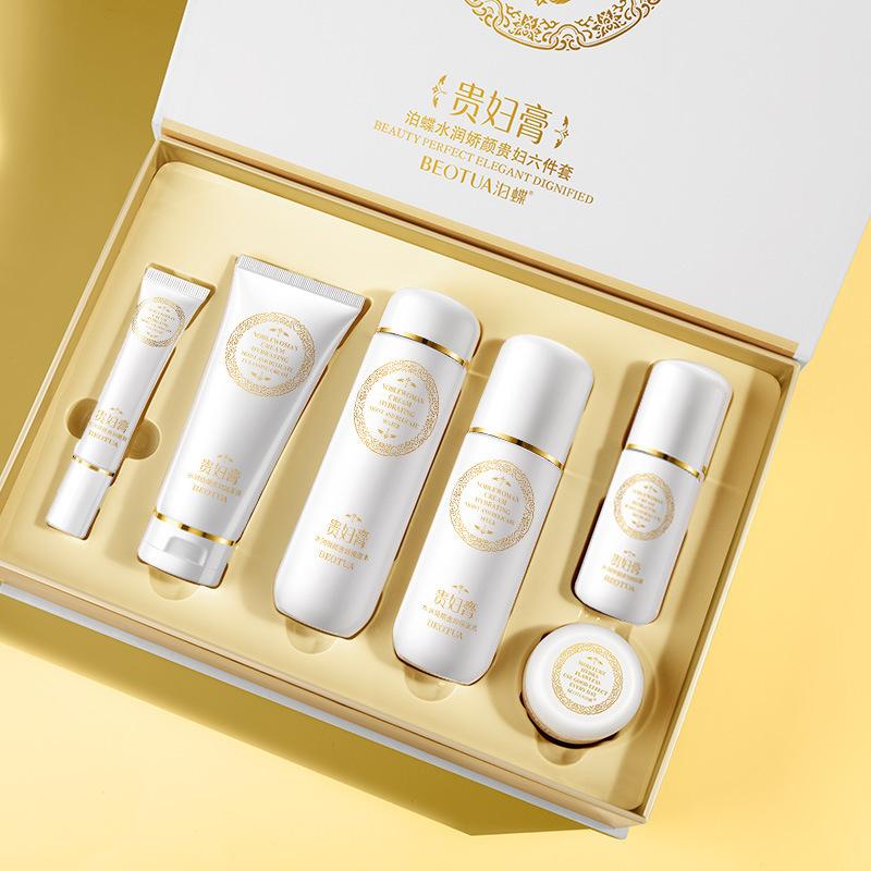 Bộ chăm sóc da, bộ kem dưỡng da Butterfly, bộ sản phẩm chăm sóc da 6 món, mỹ phẩm chăm sóc da mặt dưỡng ẩm và cấp nước bán sỉ.