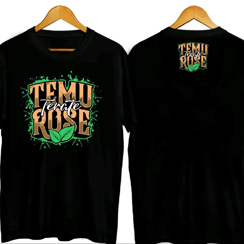 Kaos Psht Temu Rose Terate Katun Combed Lengan Pendek 0