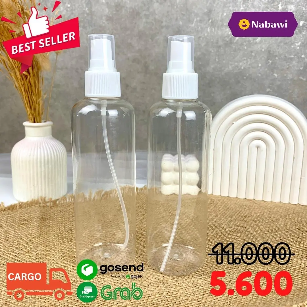 Botol Kosong Spray 250 ml Putih Untuk Wudhu Perlengkapan Haji dan Umroh