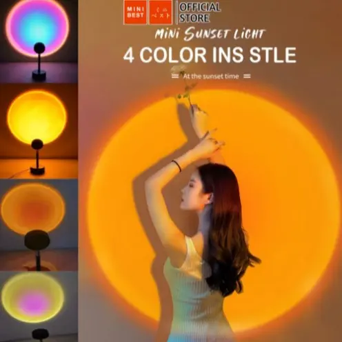 Lampu Sunset Led Lampu Background Studio / Lampu Meja / Lampu Tidur / Lampu Proyektor Sunset