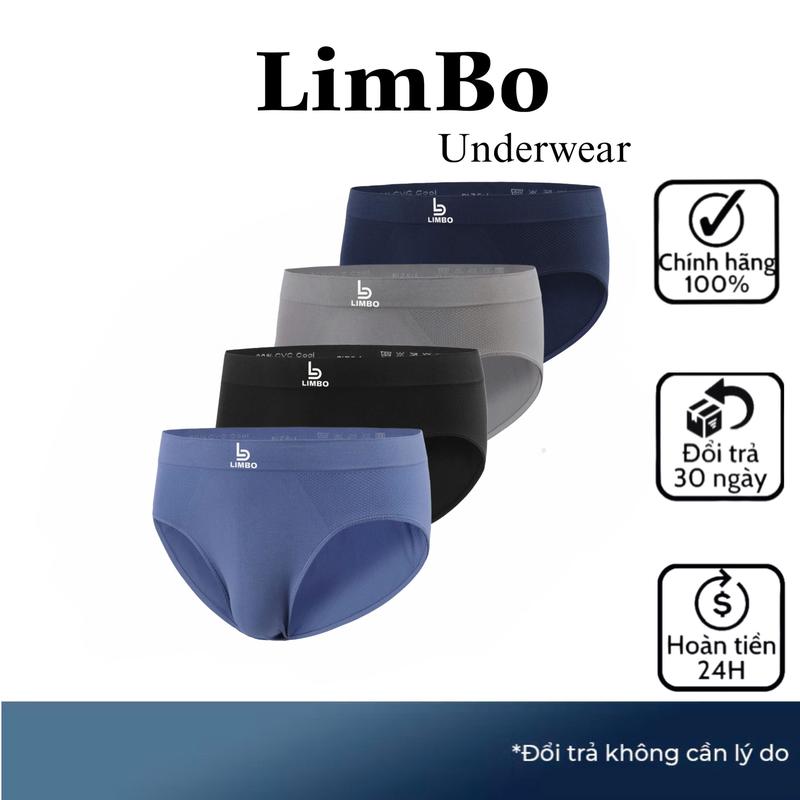  COMBO 4 Quần Sịp Tam Giác Boxer VNXK Vải Dệt Kim Phối Màu LimBo Thông Hơi Thoáng Khí Mềm Mịn M2 Quần Boxer Thun Menswear 