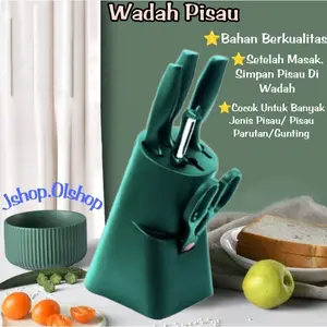 6 In 1 Kitchen Knife Set / Pisau Tatakan Pengupas Gunting Dapur Set