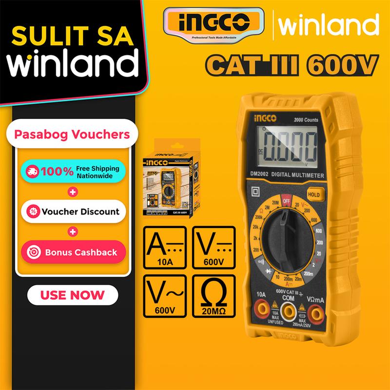 Ingco Tools Digital Multimeter Tester Multi Tester for Electrical ...