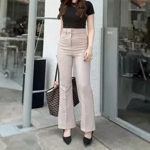 Kylie Cutbray Pants Highwest Celana Flare Pants Wanita Semi Woll Premium