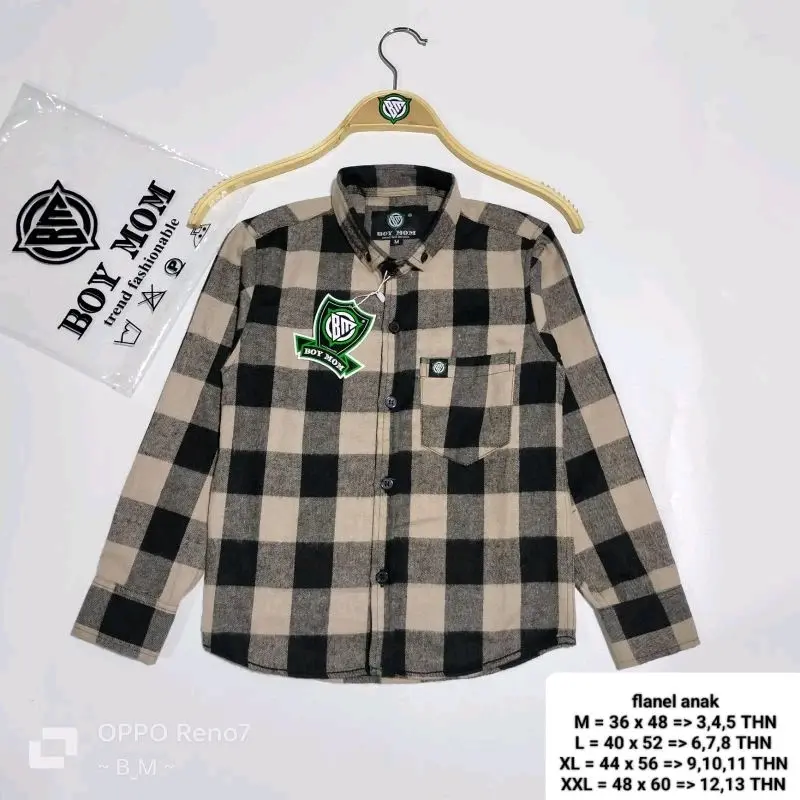 Kemeja Flanel Anak Lengan Panjang Umur 6-13 Thn Best Seller Quality Fashion 2