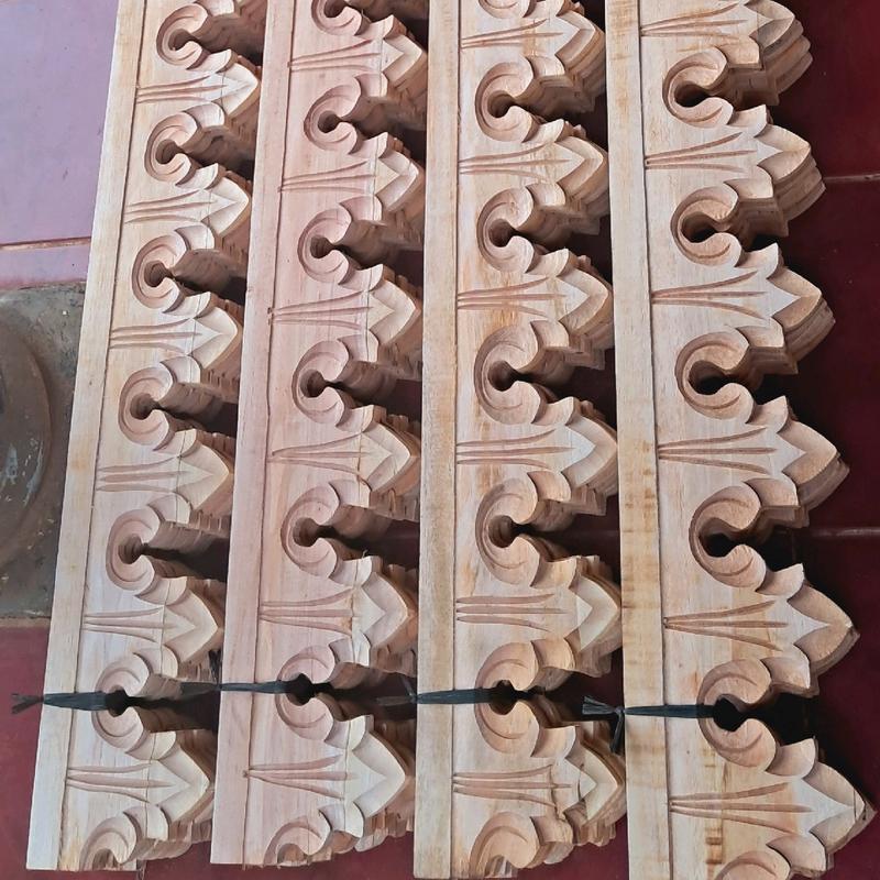 Lisplang cemara 15cm kayu mahoni 1