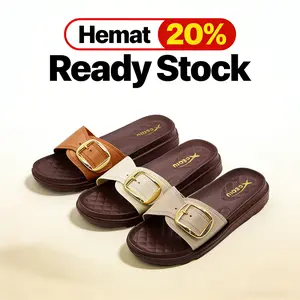 EH258 Sandal Selop WanitaMotif Terbaru Modis Viral Gesper Setelan Ukuran 2026 Sandal Sandal