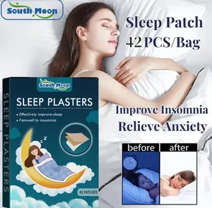 Sleep Patch 42pcs South Moon Good Night Sleep Patch Plester Mulut Tidur Obat Tidur Ampuh Sleeping Patch Sleep Aid Patch Sticker Plester Bantu Tidur Anti Insomnia Sleep Patch Bantu Tidur Relieve Insomnia Muscle Tension Physical Fatigue Anxiety