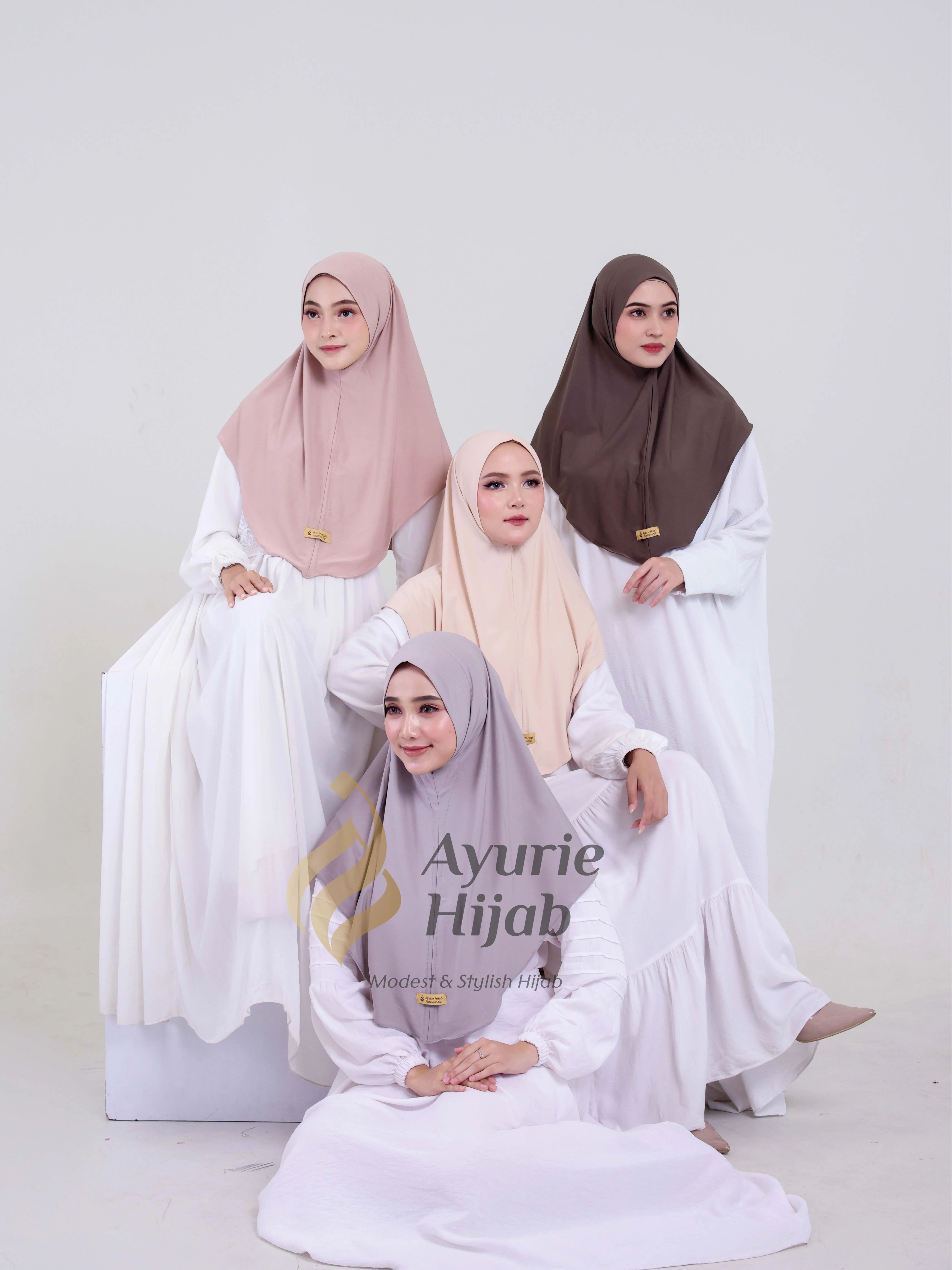 Ayurie - Daily Hijab Mahesa Size L Bergo Non ped Antem Matt Jersy Kerudung Nyaman Anti Gerah Anti panas Muslim khimar Sporty