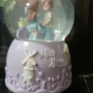 Snowball Forever Love Kotak Musik Bola Air Kaca Kristal Salju Lampu Waterball Snowglobe