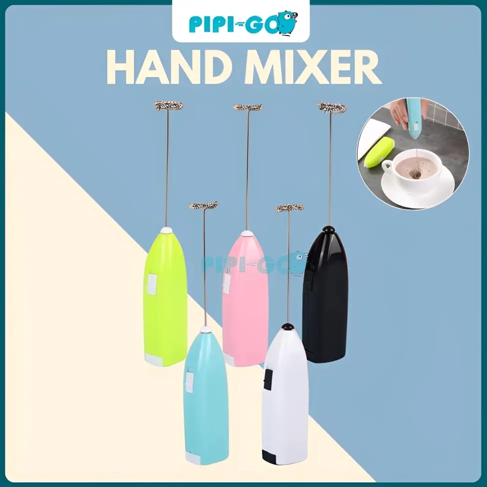 PPG - Hand Mixer Mini Pengaduk Telur Jus Kopi Stainless Steel Pengocok Telur Serbaguna Multifungsi Warna Warni Kocok
