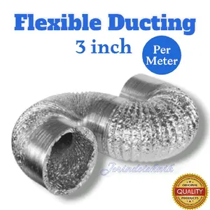 Pipa exhaust 3 inch (9 cm)/Flexible Ducting/cooker hood pembuangan asap dapur permeter (1 meter)