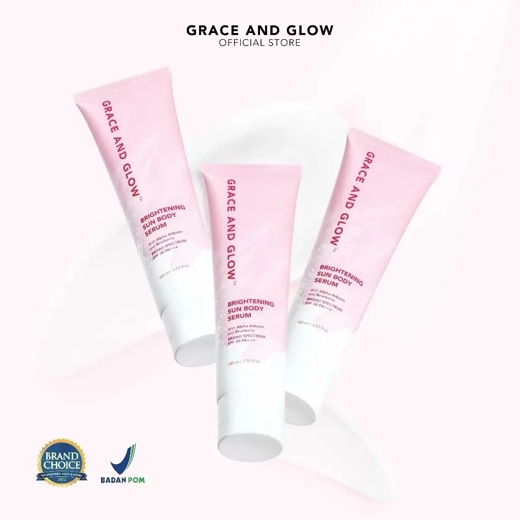 GRACE AND GLOW Brightening Sun Body Serum SPF 30 PA+++ Sunscreen tubuh glowing instan