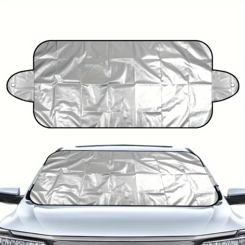 Car Windshield Cover, Anti-UV Snowproof Full Protection Double Sided Windscreen Cover, Sun Snow Ice Universal Shields 0